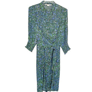 Veronica Beard Green and Blue Floral Mini Dress